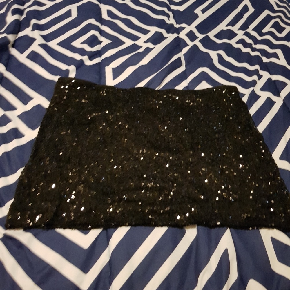 Express Sequin Mini Skirt